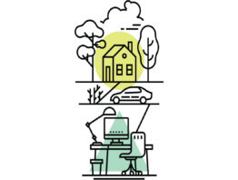 Illustration of work from home