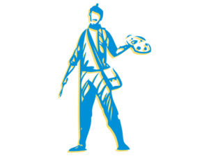 Illustration of artist