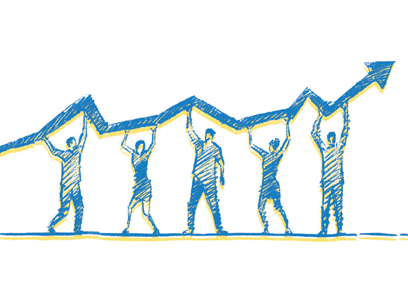 needle moving upward