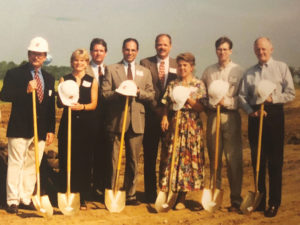 Family at a groundbreaking