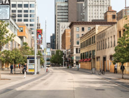 empty downtown cityscape