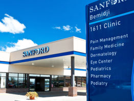 Photo of Sanford Health's sign for a clinic in Bemidji, Minnesota