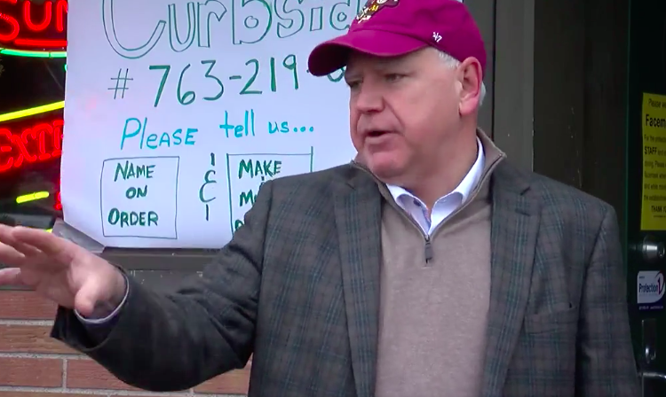 Walz Urges Legislature to Pass Relief Measure for Hospitality Biz