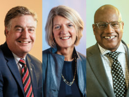 Dr. Andrew Badley, Beth Ford and Greg Cunningham