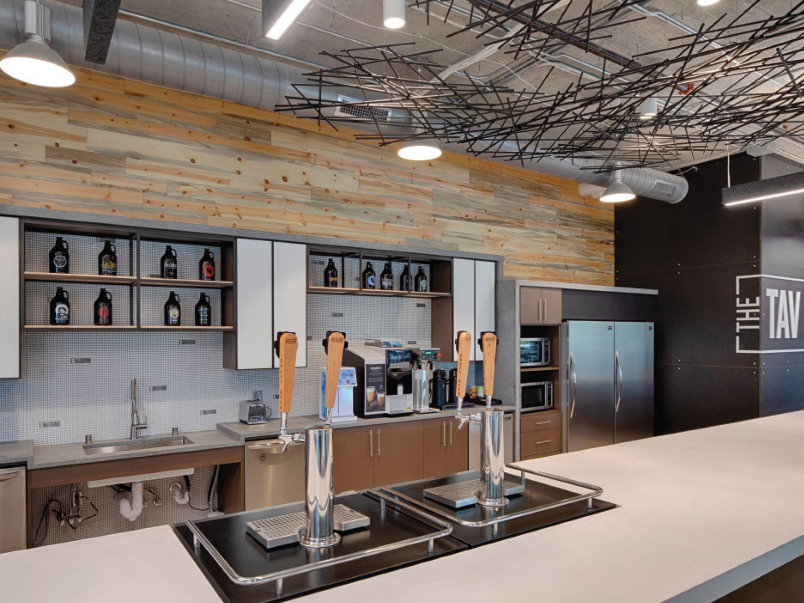 beer taps in breakroom