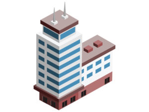 illustration of a tall office building
