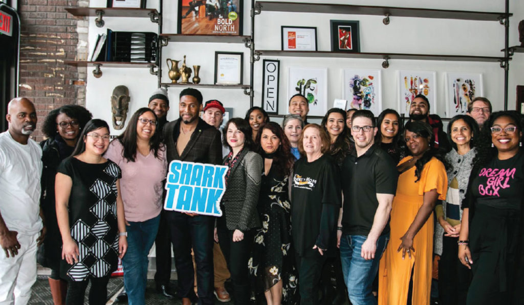  A Shark Tank pitch competition at NEW RULES