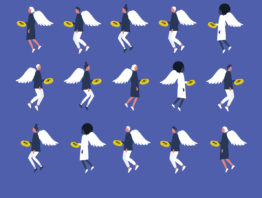 illustration of angels with money