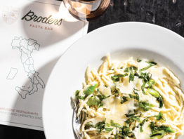 Broders menu and pasta dish