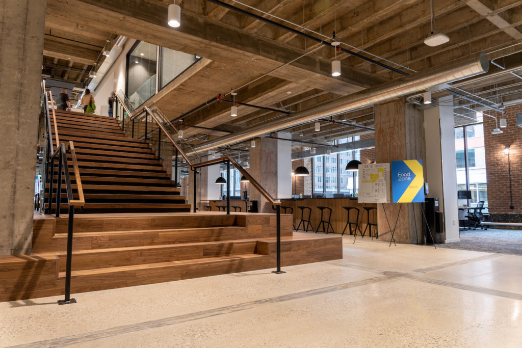 Staircase at Deluxe Corp.'s new headquarters