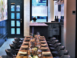 A private dining table at Trapeze