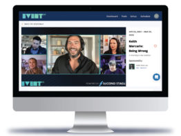 Computer screen with Second stage interactive events