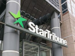 Exterior of the Star Tribune's building in downtown Minneapolis