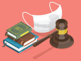 Illustration representing law and medicine