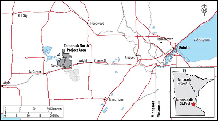 map of Talon Metals Corp.'s planned mine