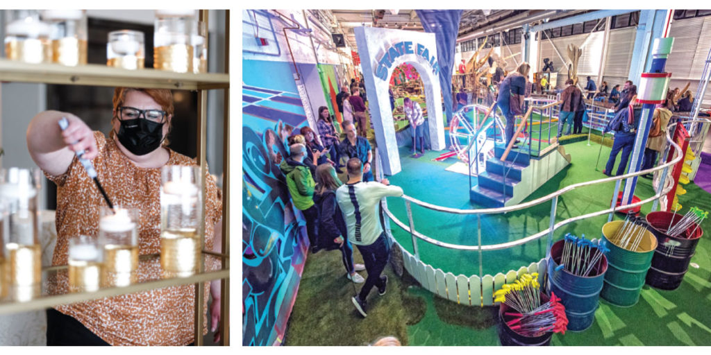 Left: Rocket Science Events Right: Can Can Wonderland