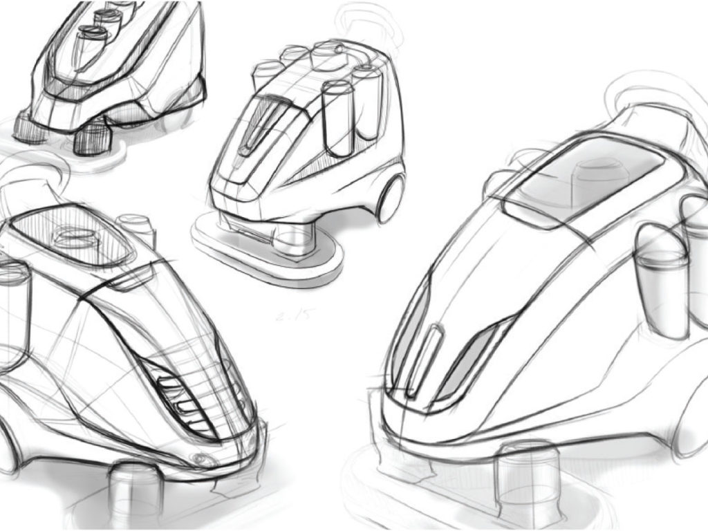  sketches of floor cleaners