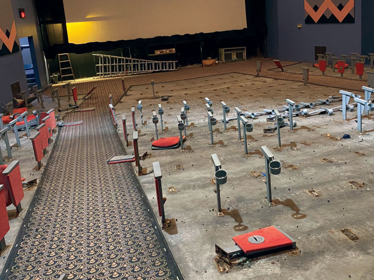 Renovation in progress at Edina Theatre