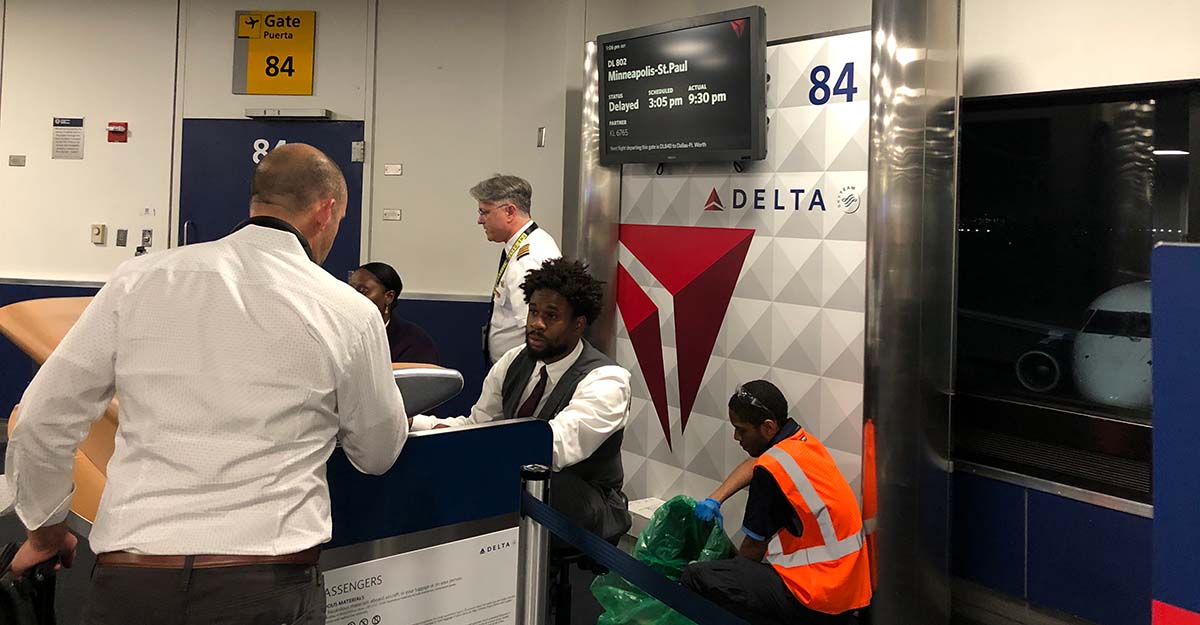 A Delta flight bound for the Twin Cities was supposed to leave LaGuardia at 3:05 p.m. Thursday. Passengers at Gate 84 eventually started boarding at 9:30 p.m.