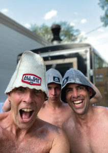 Entrepreneur Jesse Itzler (left) and Embrace North founder Luis Leonardo