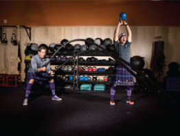 Just another day at the office for Anytime Fitness and Self Esteem Brands founders Chuck Runyon (left) and Dave Mortensen