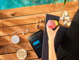 Work setup by the water