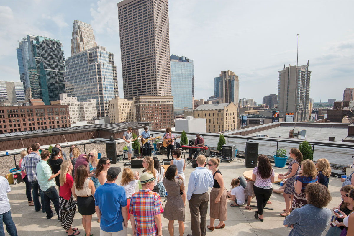 Colle McVoy makes the most of its rooftop.