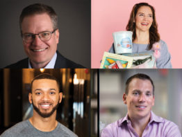 four head shots of entrepreneurs