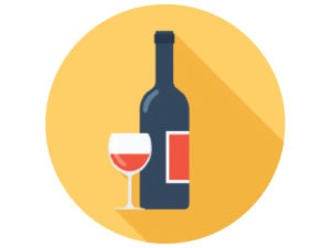 Illustration of a wine bottle