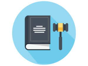 illustration of a book and a gavel 