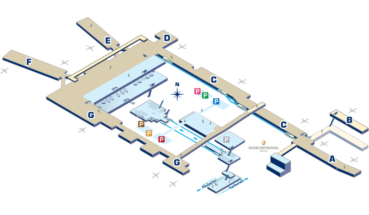 MSP airport terminal illustration