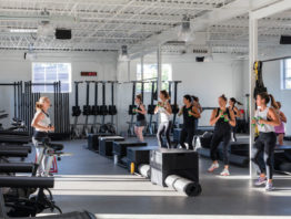 Heather Corndorf (left) teaches cardio strength at FIT Studio in St. Louis Park