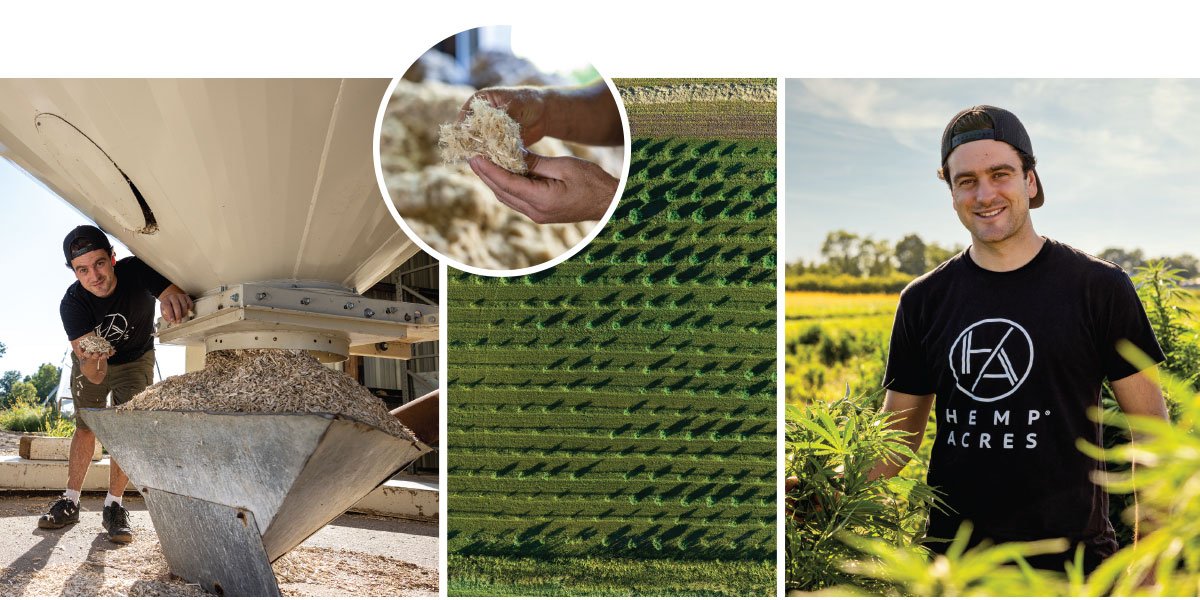 Hemp Acres' Charlie Levine shows off hemp herd, a product made out of the stalks of industrial hemp.