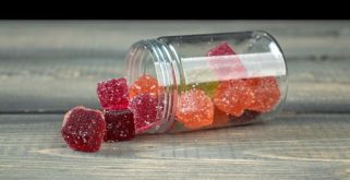 THC edibles in a jar