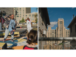 The Graves Foundation located its office in the old Sears Building, so staff could build relationships with people and nonprofits in the surrounding Minneapolis neighborhoods. At left is a hip-hop pop-up event called Summer Cypher that the foundation financially supported in August 2021.