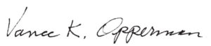 Vance Opperman signature