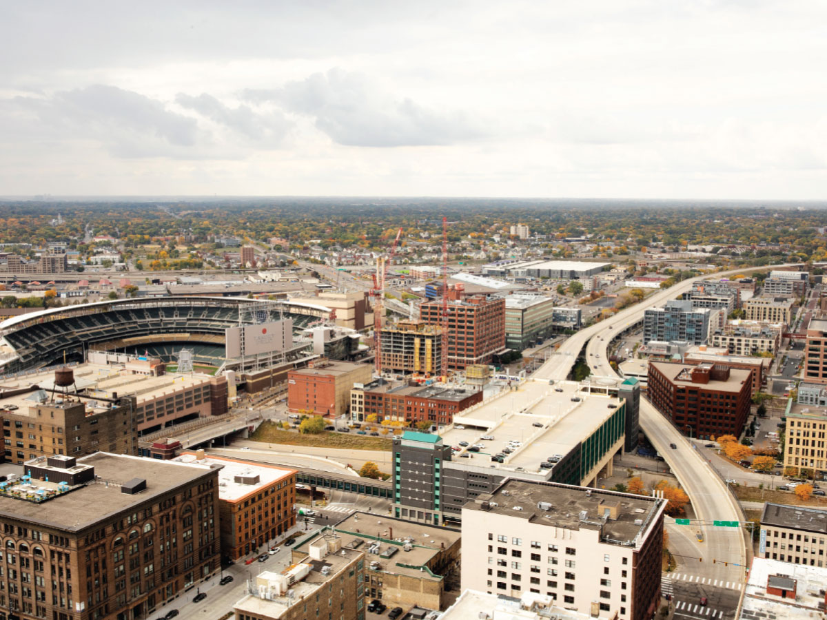 Target Field and the North Loop from RBC Gateway. 