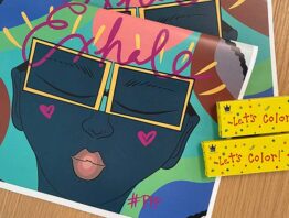 Artist Briauna Williams' coloring book "Exhale" created as part of the Artists Respond: People, Place, Prosperity Guaranteed Income narrative change work