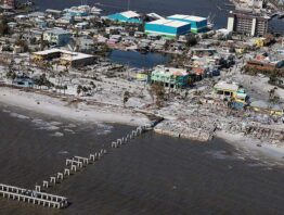 Destruction in Fort Myers, Florida, after Hurricane Ian struck