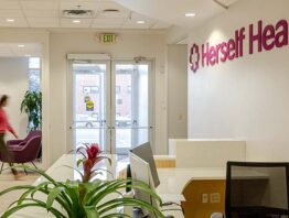 Interior shot of the Herself Health clinic in St. Paul, Minnesota.