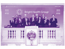 Bright Health team at the company's 2021 initial public offering on the New York Stock Exchange