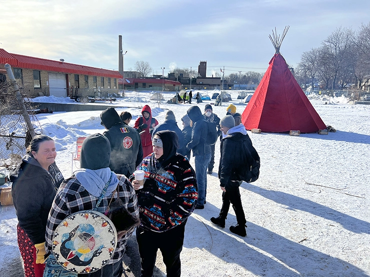 On Tuesday, Feb. 21, roughly 30 East Phillips residents, Indigenous rights activists and environmentalists occupied city-owned property that residents hope to develop into an urban farm.