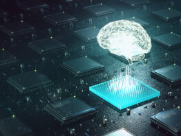 conceptual illustration of machine learning and artificial intelligence