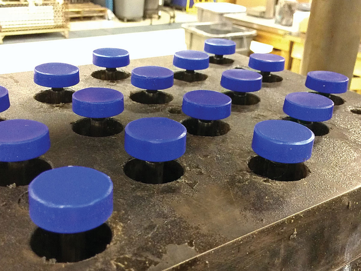 compression molding polycapped bolts