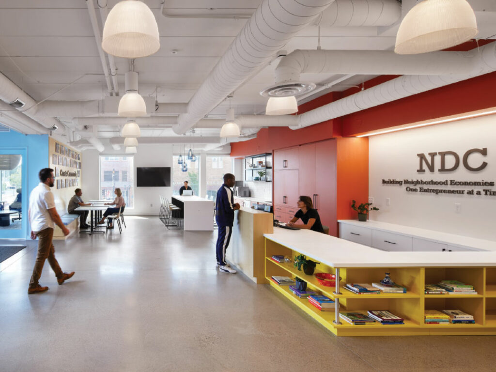 Interior of the Neighborhood Development Center's new headquarters