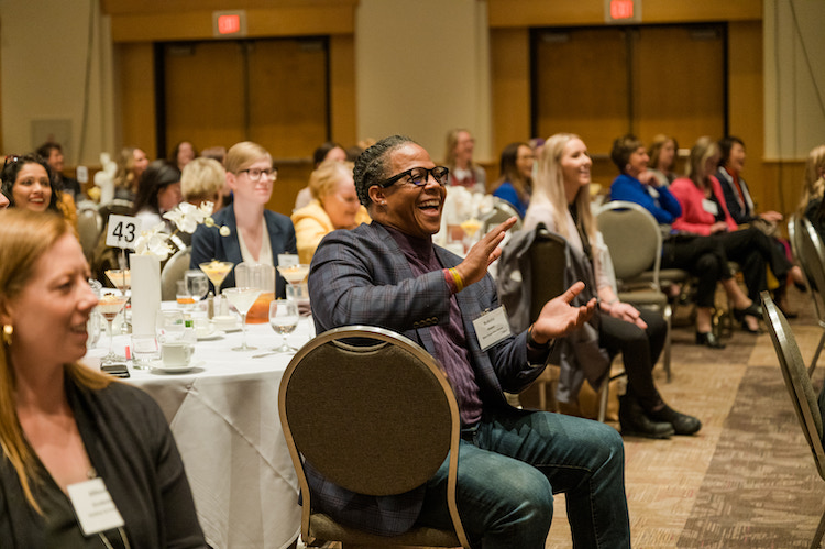 scenes from TCB's 2023 Women in Leadership event at the Saint Paul RiverCentre