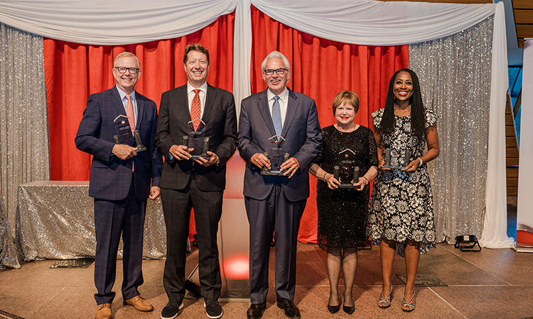 The 2023 Minnesota Business Hall of Fame inductees pose for a group photo