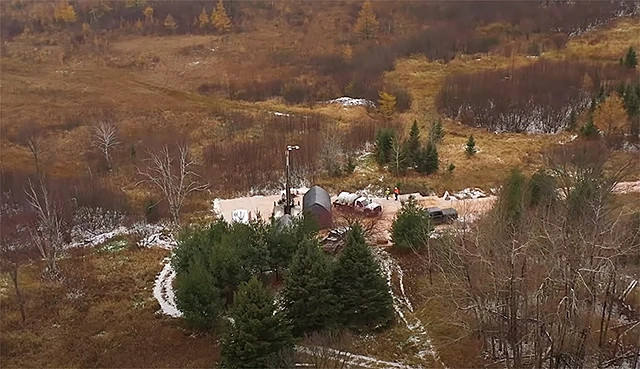 An aerial view of the Talon Metals Nickel Project from a promotional video.