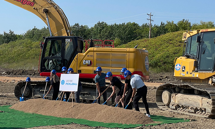 Life Time execs break ground on a pickleball-only facility in Chanhassen on Tuesday, September 5.