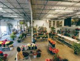 warehouse of flowers